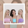 3 Pack Un-Padded Bandeau Variety - Pastels - The Genie Bra